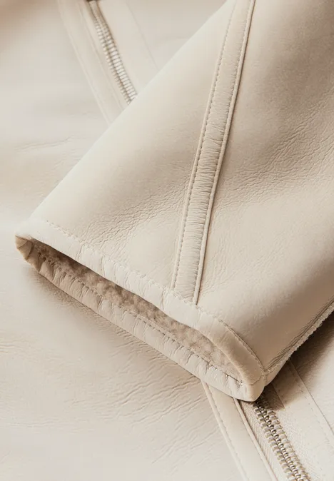 Faux Shearling Jacket pearly sand