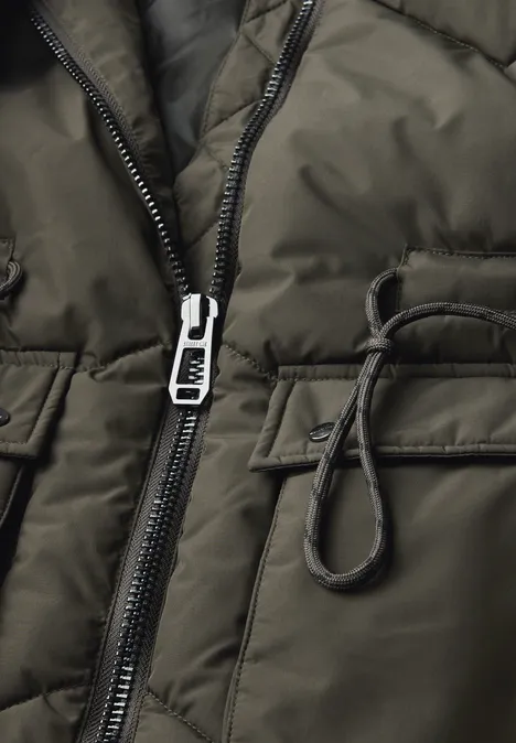 Steppjacke mit Kapuze Beluga Green