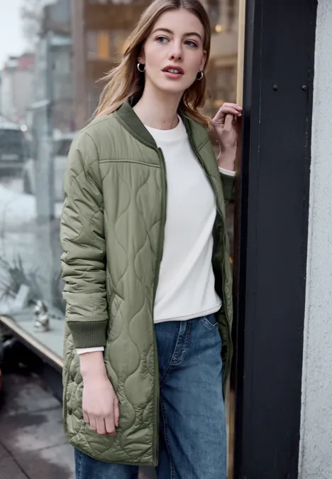 Lange Jacke Lichen Green