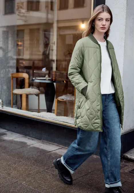 Lange Jacke Lichen Green