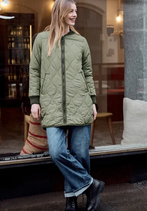 Lange Jacke Lichen Green