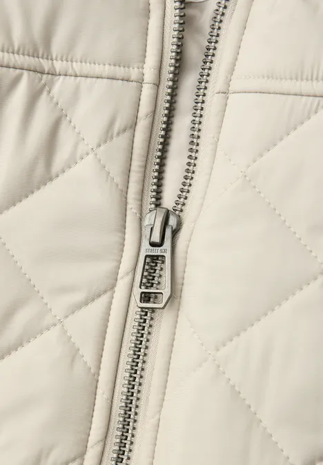 Blouson avec motif piqué powder beige