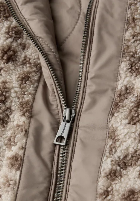 Blouson avec motif léopard cashmere grey