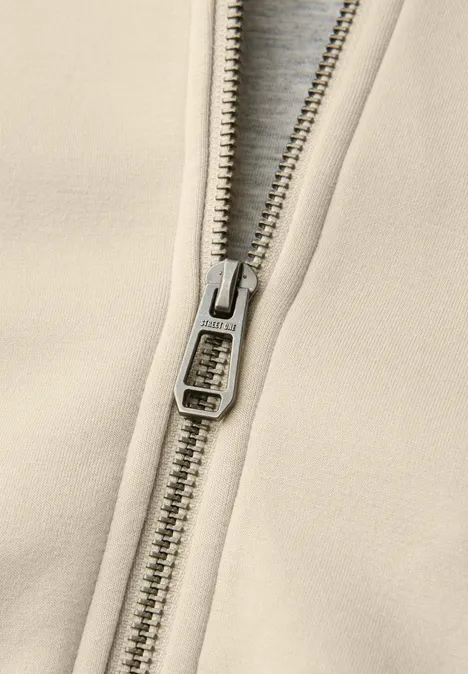 Jas met afneembare capuchon powder beige