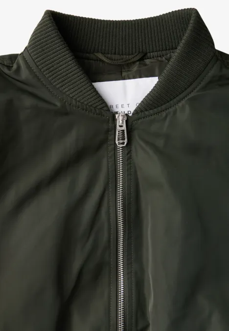 Oversized Blouson oil green