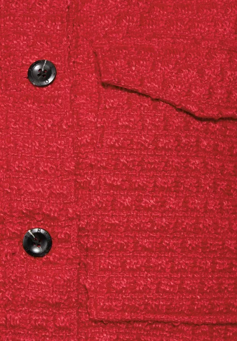 Bouclé-Overshirt urban red