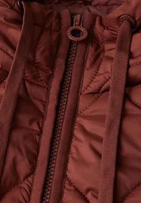 Oversized Steppjacke cherry brown