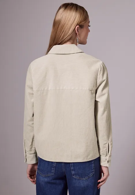 Cord Overshirt pearly sand