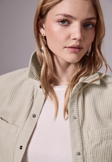 Cord Overshirt pearly sand