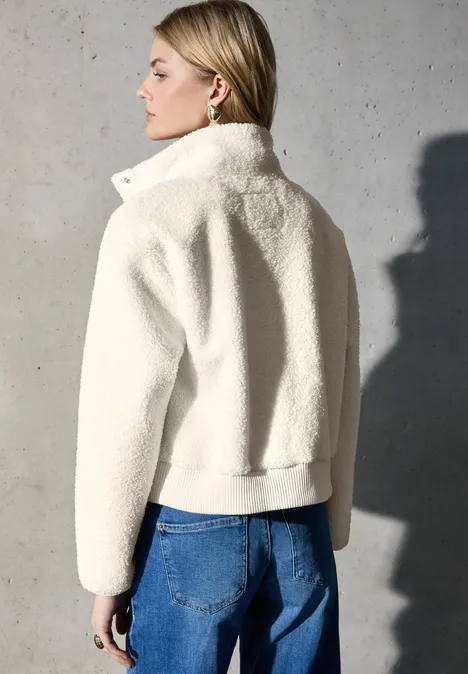Teddy-Jacke pearly white