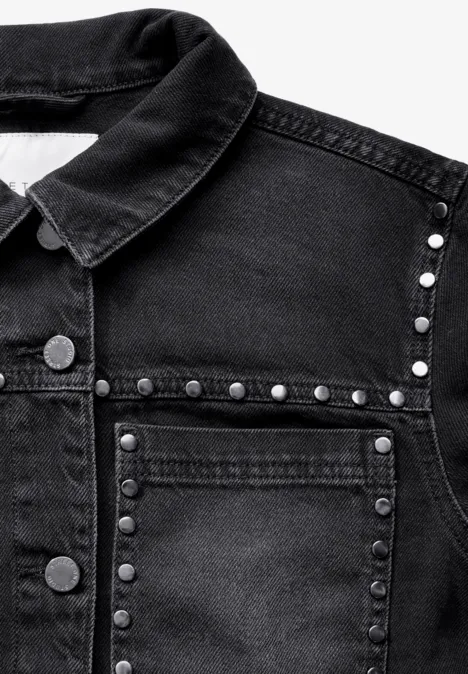 Kurze Jeansjacke Black soft wash