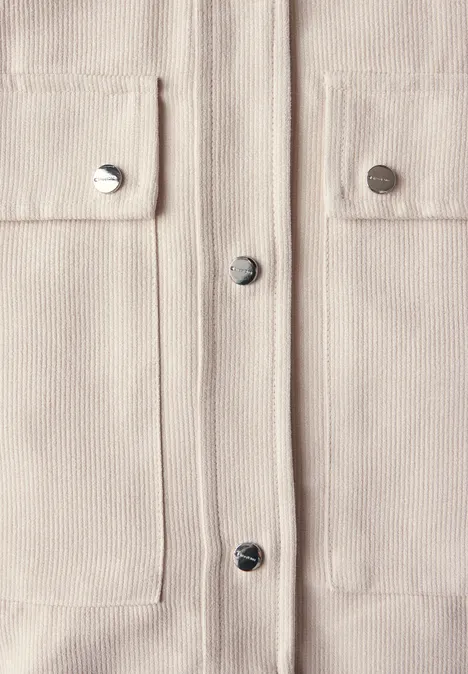 Cordjacke mit Stehkragen smooth sand beige