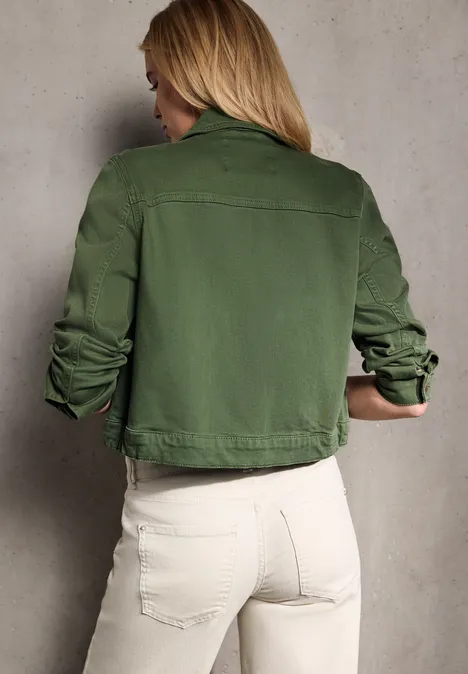 Veste en jean Cropped green wash