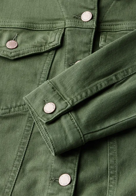 Veste en jean Cropped green wash