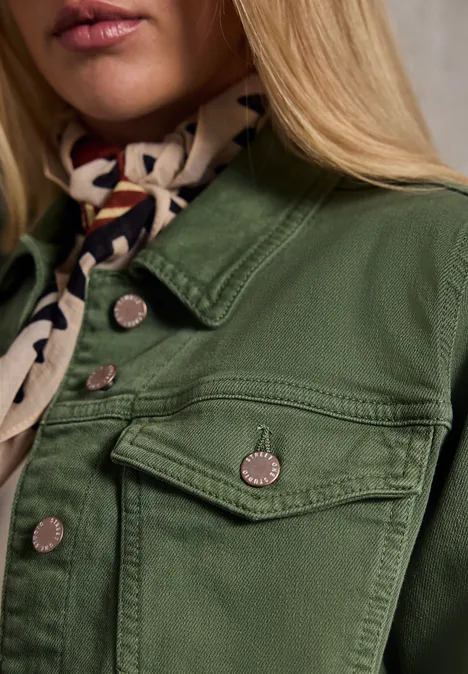 Veste en jean Cropped green wash