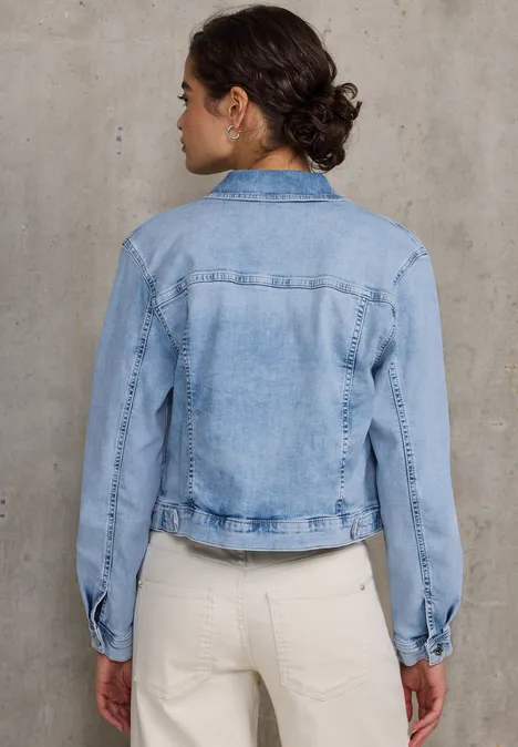 Veste en jean bleached bleach wash