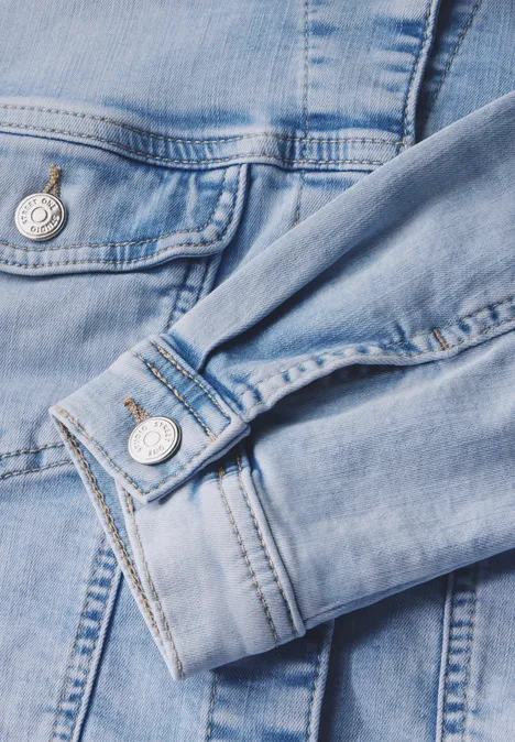 Veste en jean bleached bleach wash