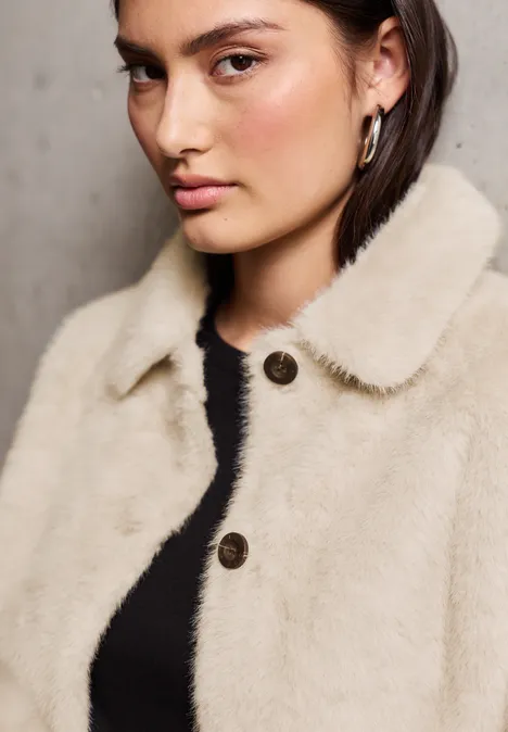 Fake Fur Overshirt savannah sand