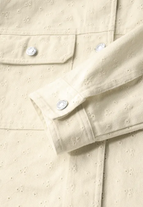 Embroidery  Twill-Jacke velvet cream