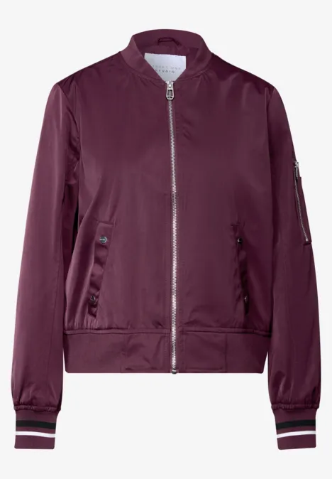 Blouson mit Zipper dark plum red