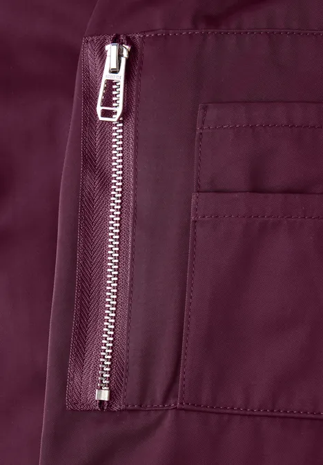 Blouson mit Zipper dark plum red