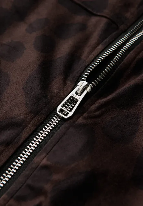 Gedessineerde velours blouson null