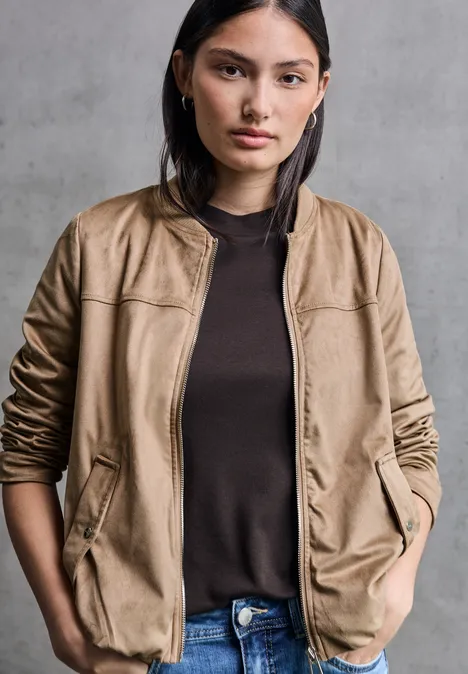 Velours Blouson tan brown
