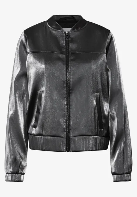 Schimmernder Blouson Black