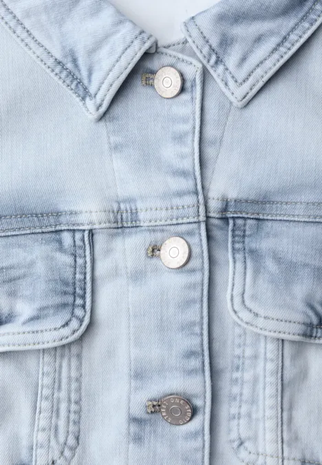 Jeansjacke mit Brusttaschen und Knöpfen Ultra Bleach Wash