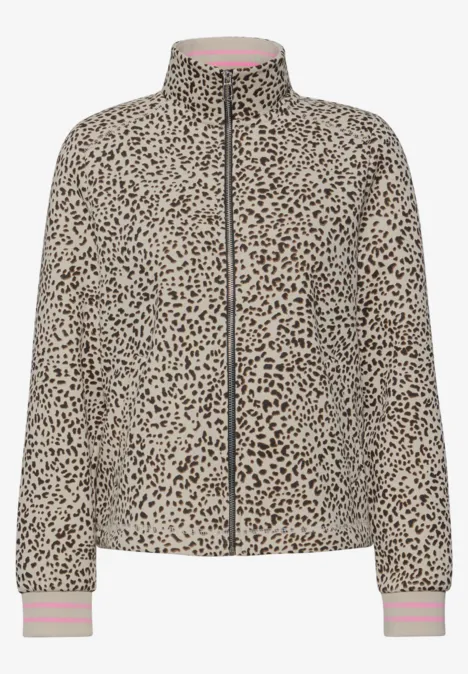 Jacke mit Leo-Muster Black