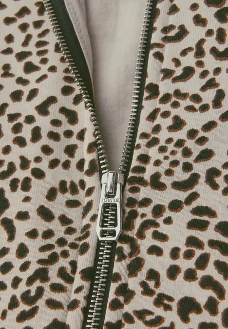 Jacke mit Leo-Muster Black