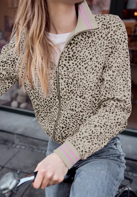 Jacke mit Leo-Muster Black