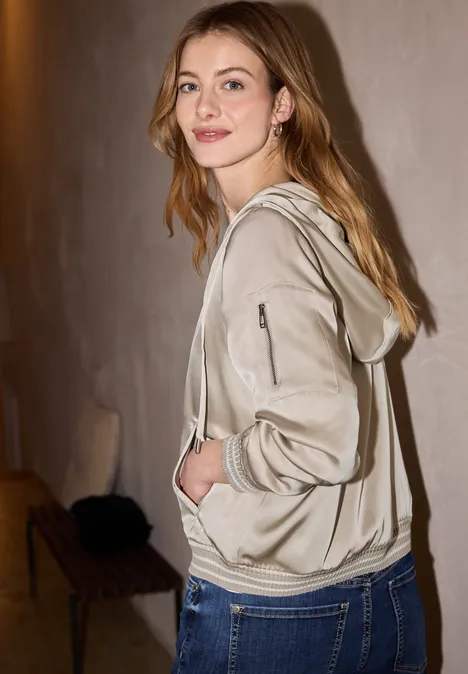 Hoodie blouson stone sand