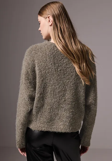 Bouclé-Cardigan mocha kiss mel.