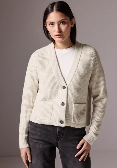 Kurzer Cardigan oak beige melange