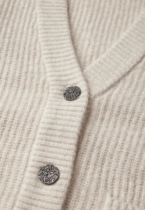 Kurzer Cardigan oak beige melange