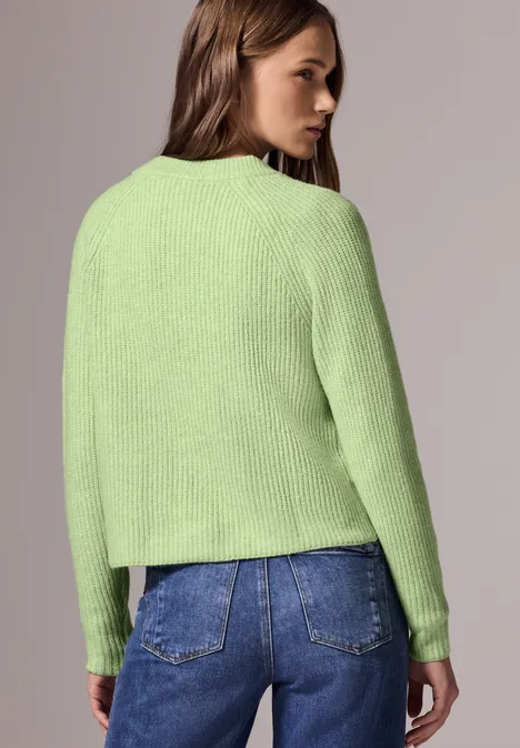 Kurzer Cardigan patina green mel.