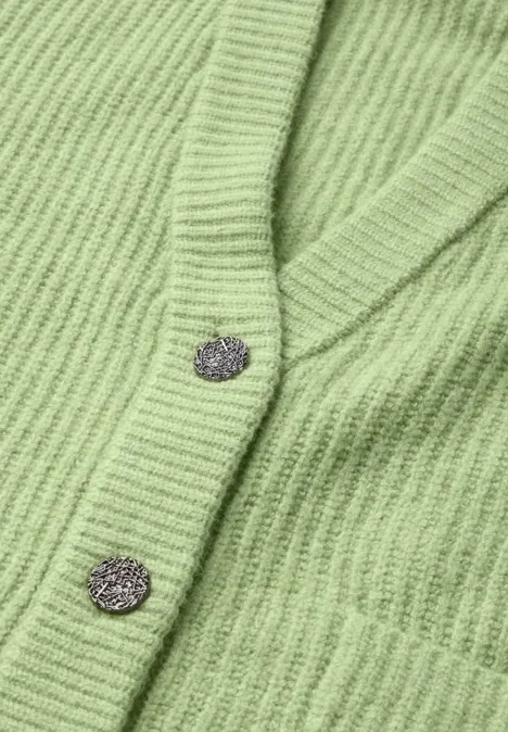 Kurzer Cardigan patina green mel.