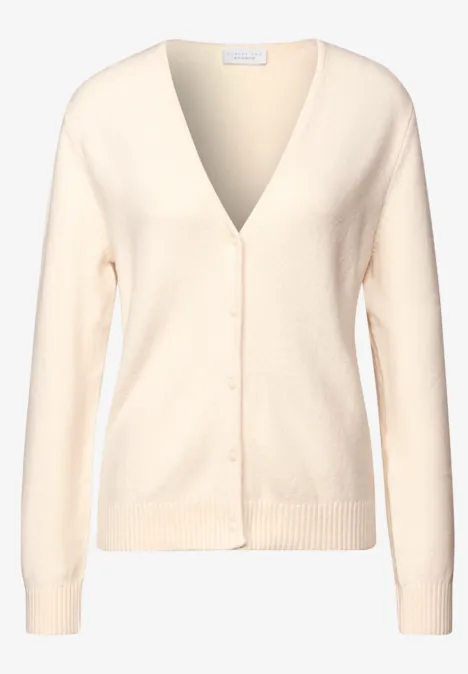 V-Neck Cardigan soft beige