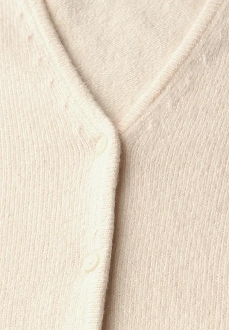 V-Neck Cardigan soft beige