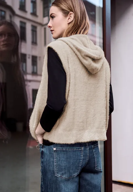 Miękka kamizelka buffed beige