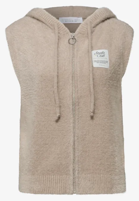 Miękka kamizelka buffed beige