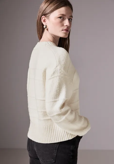 Chunky Sweater cream white melange