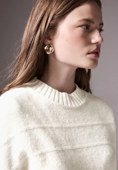 Chunky Sweater cream white melange