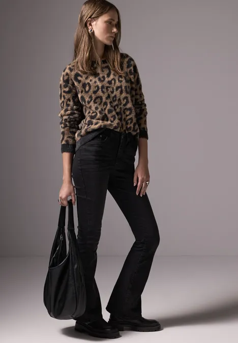 Jaquard-Pullover mocha kiss