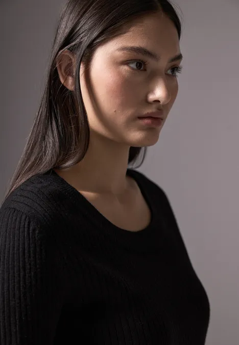 Strukturpullover Black