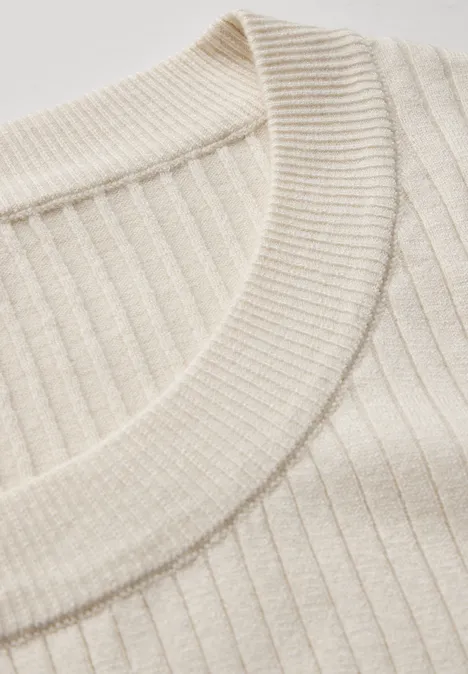 Pull structuré cream white melange