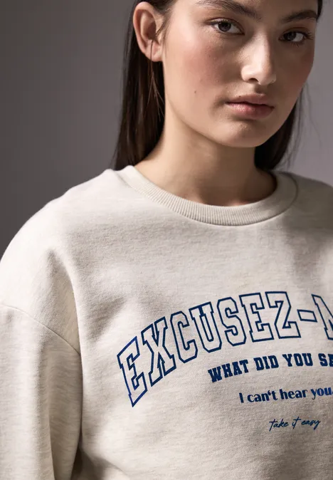 Oversize Sweater soft cream mel.