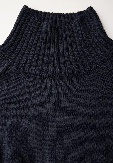Pull à col tourbillon deep blue