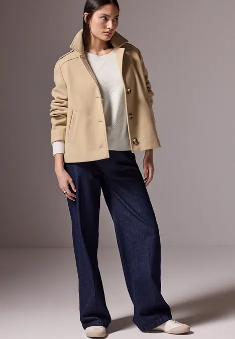 Pull à motifs structurés cream white melange